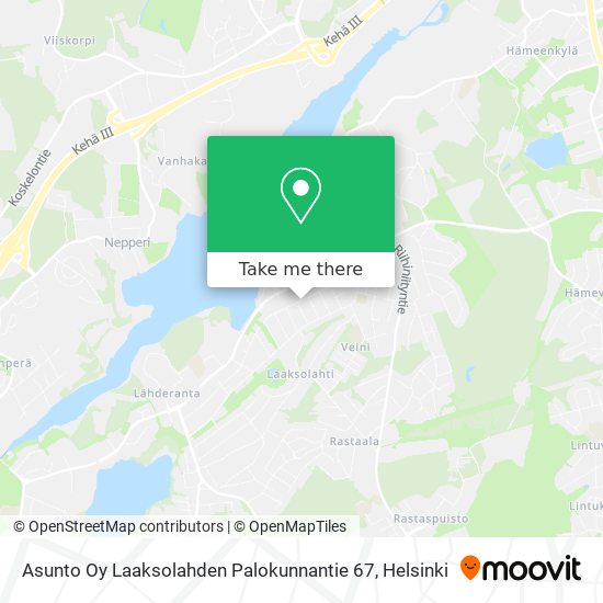 Asunto Oy Laaksolahden Palokunnantie 67 map