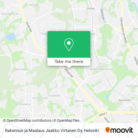 Rakennus ja Maalaus Jaakko Virtanen Oy map