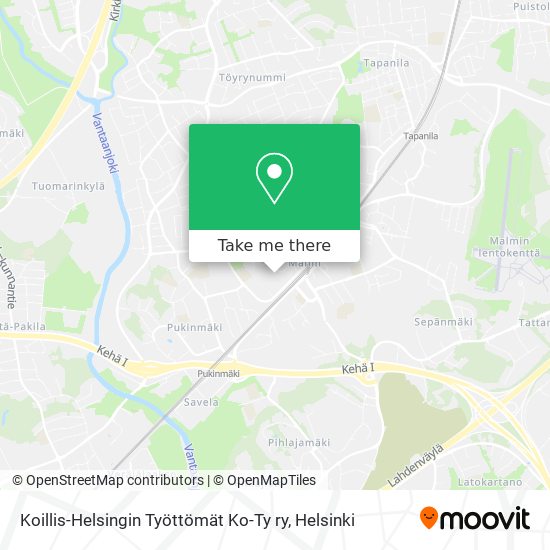 Koillis-Helsingin Työttömät Ko-Ty ry map