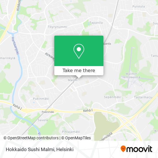 Hokkaido Sushi Malmi map