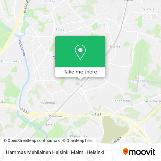 Hammas Mehiläinen Helsinki Malmi map