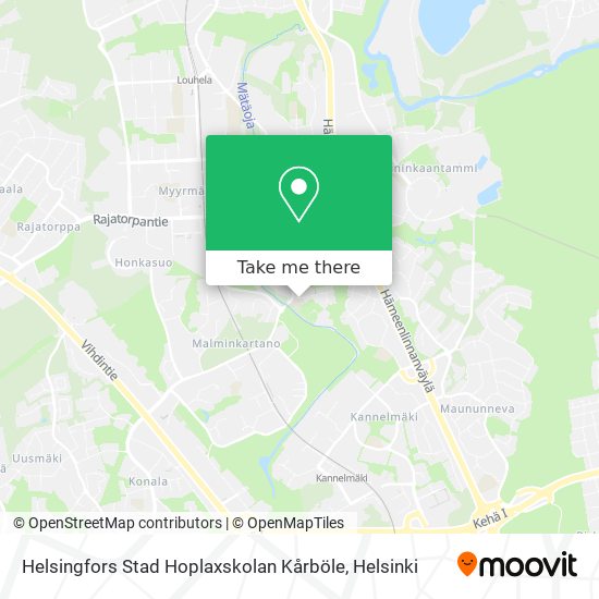 Helsingfors Stad Hoplaxskolan Kårböle map
