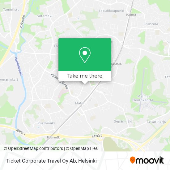 Ticket Corporate Travel Oy Ab map