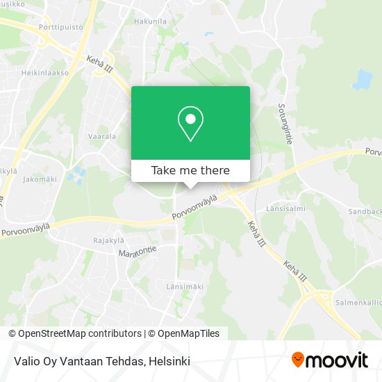 Valio Oy Vantaan Tehdas map