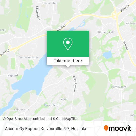 Asunto Oy Espoon Kaivosmäki 5-7 map