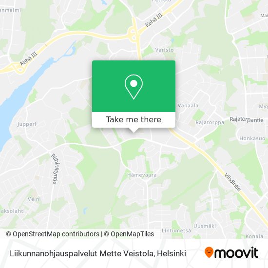 Liikunnanohjauspalvelut Mette Veistola map