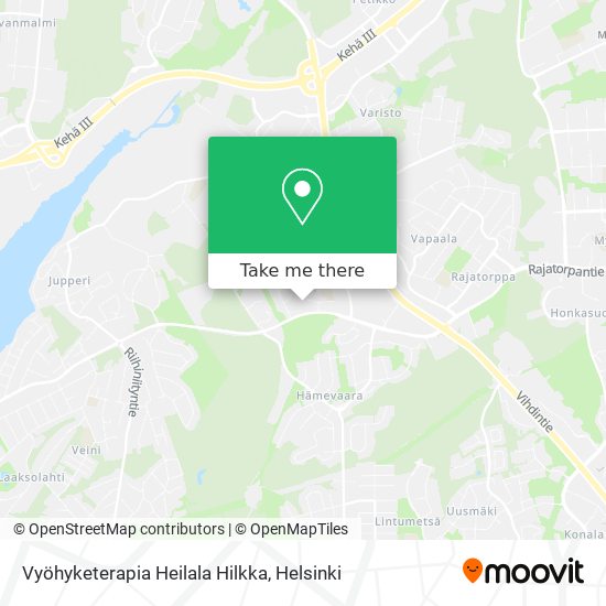 Vyöhyketerapia Heilala Hilkka map