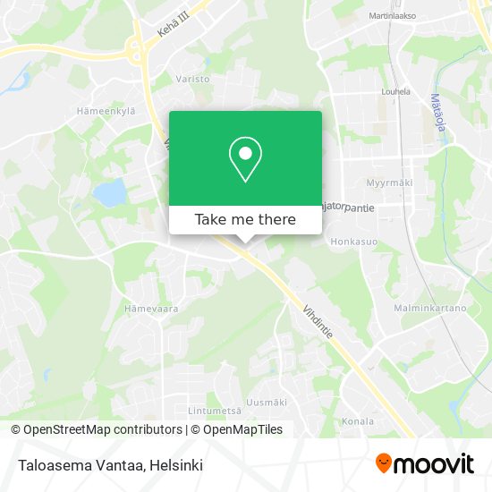 Taloasema Vantaa map