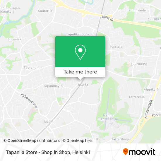 Tapanila Store - Shop in Shop map