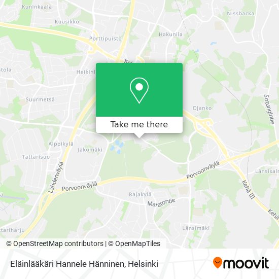 Eläinlääkäri Hannele Hänninen map