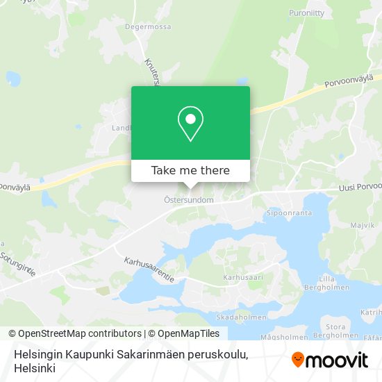 Helsingin Kaupunki Sakarinmäen peruskoulu map