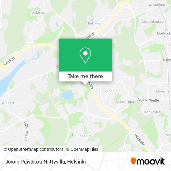 Avoin Päiväkoti Niittyvilla map