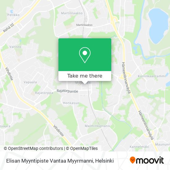Elisan Myyntipiste Vantaa Myyrmanni map