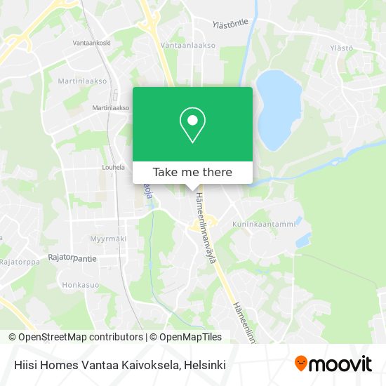 Hiisi Homes Vantaa Kaivoksela map