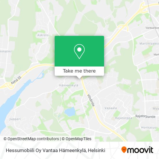 Hessumobiili Oy Vantaa Hämeenkylä map