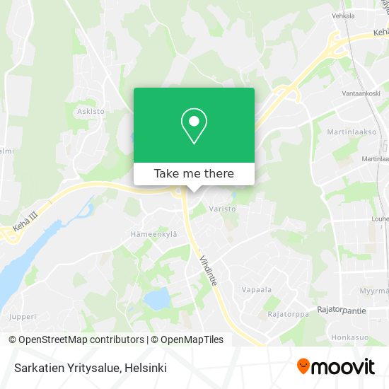 Sarkatien Yritysalue map