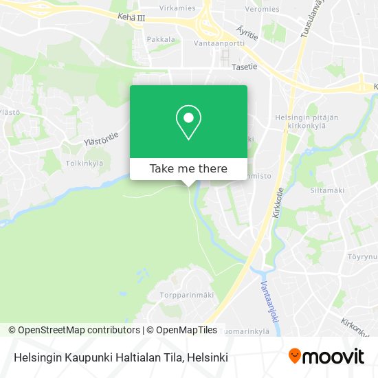 Helsingin Kaupunki Haltialan Tila map