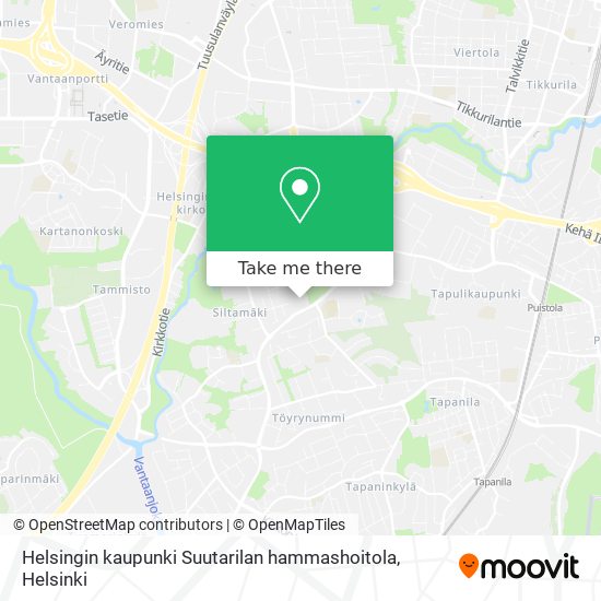 Helsingin kaupunki Suutarilan hammashoitola map