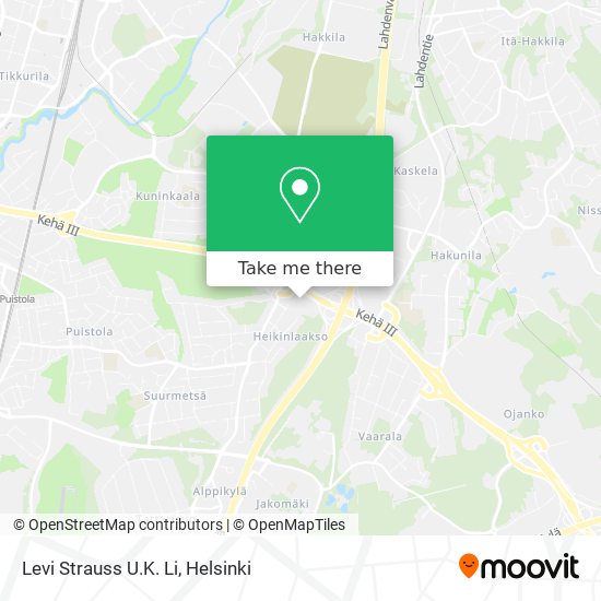 Levi Strauss U.K. Li map