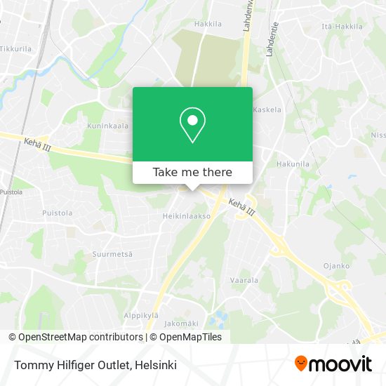 Tommy Hilfiger Outlet map