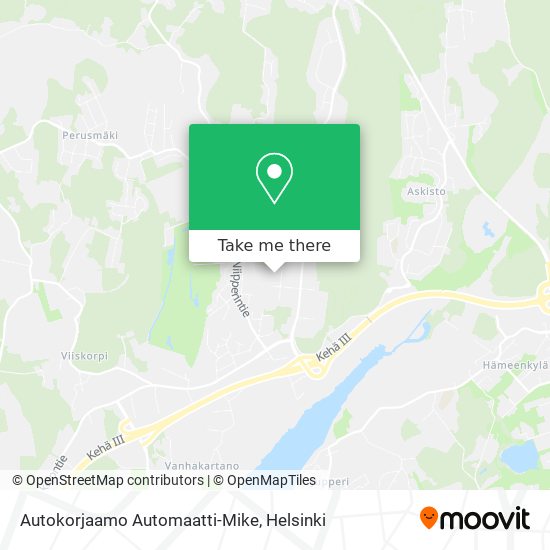 Autokorjaamo Automaatti-Mike map