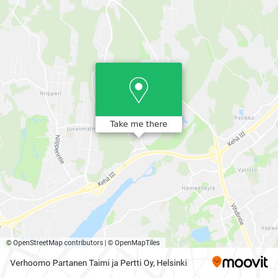 Verhoomo Partanen Taimi ja Pertti Oy map