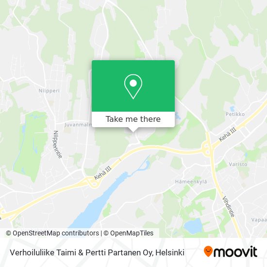Verhoiluliike Taimi & Pertti Partanen Oy map