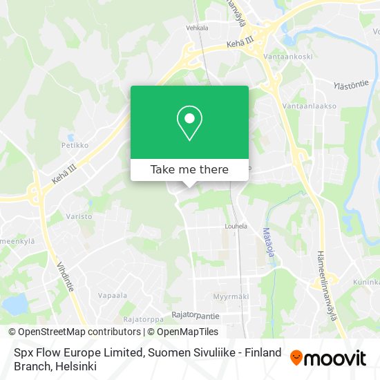 Spx Flow Europe Limited, Suomen Sivuliike - Finland Branch map