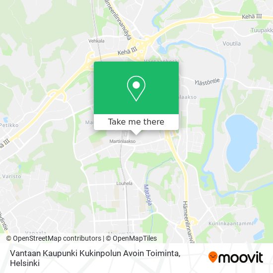 Vantaan Kaupunki Kukinpolun Avoin Toiminta map