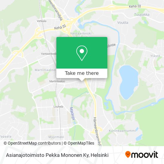 Asianajotoimisto Pekka Mononen Ky map