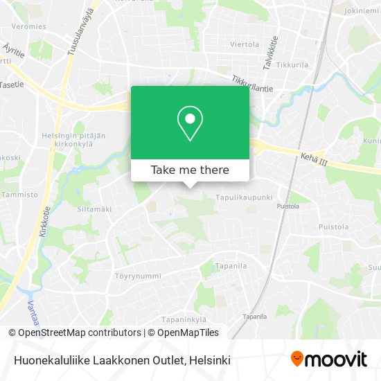 Huonekaluliike Laakkonen Outlet map