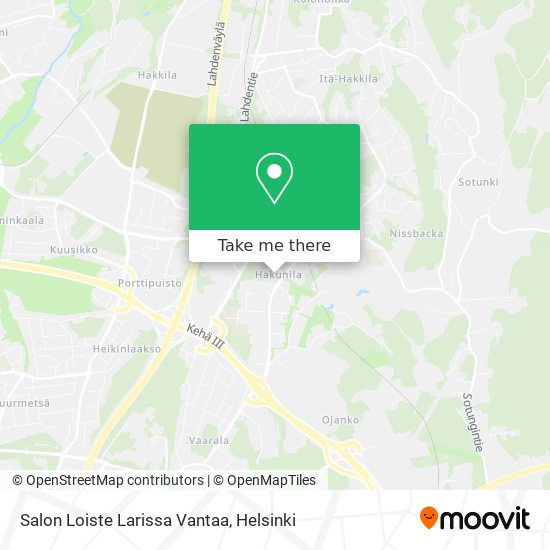 Salon Loiste Larissa Vantaa map