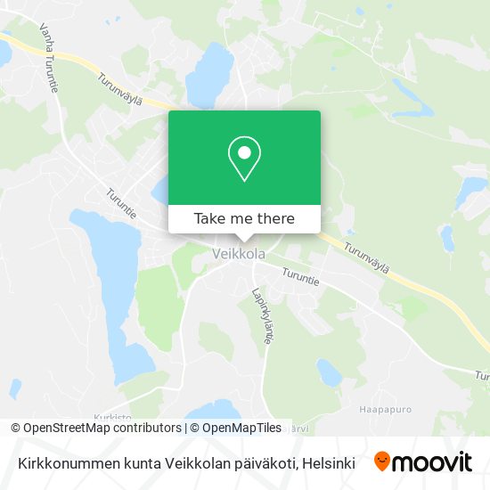 Kirkkonummen kunta Veikkolan päiväkoti map