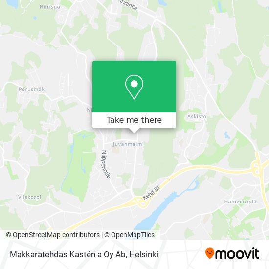 Makkaratehdas Kastén a Oy Ab map