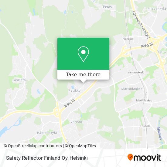 Safety Reflector Finland Oy map