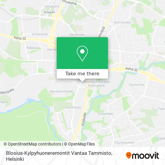 Blosius-Kylpyhuoneremontit Vantaa Tammisto map