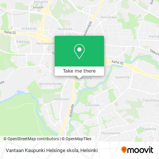 Vantaan Kaupunki Helsinge skola map