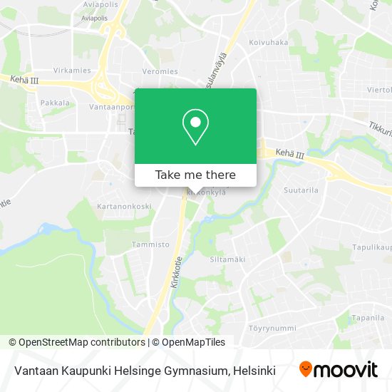 Vantaan Kaupunki Helsinge Gymnasium map