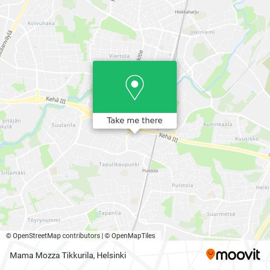 Mama Mozza Tikkurila map