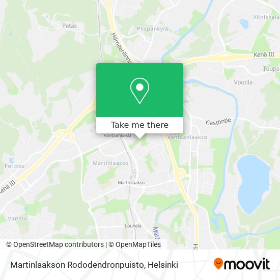 Martinlaakson Rododendronpuisto map