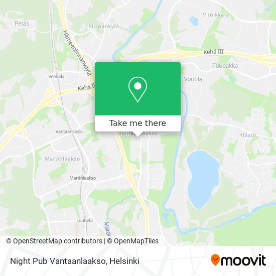 Night Pub Vantaanlaakso map