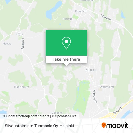 Siivoustoimisto Tuomaala Oy map