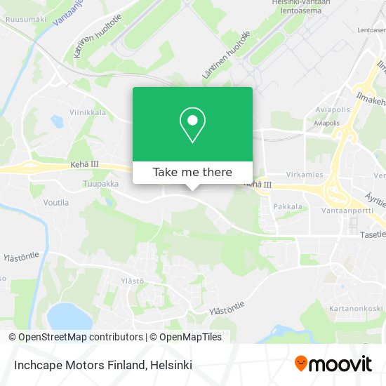 Inchcape Motors Finland map
