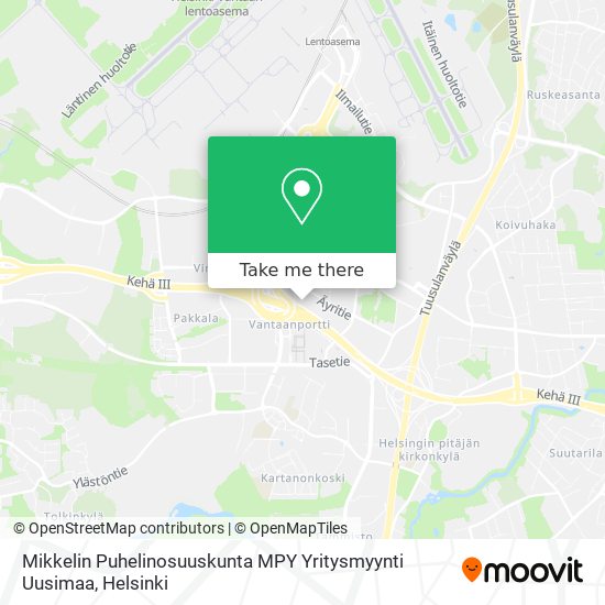 Mikkelin Puhelinosuuskunta MPY Yritysmyynti Uusimaa map