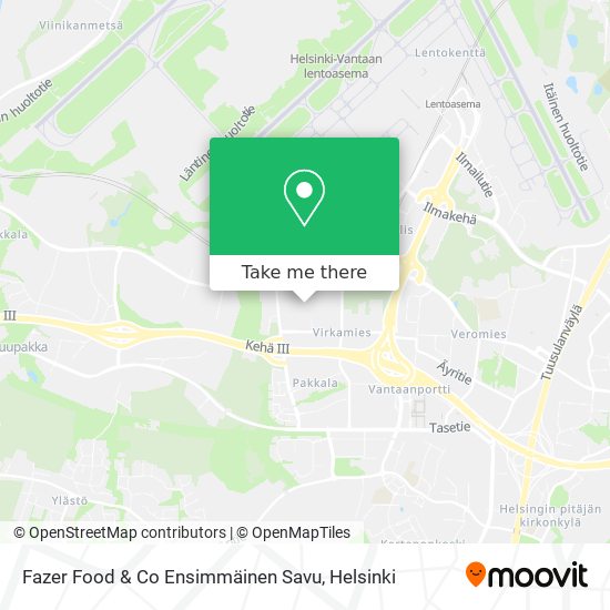 Fazer Food & Co Ensimmäinen Savu map