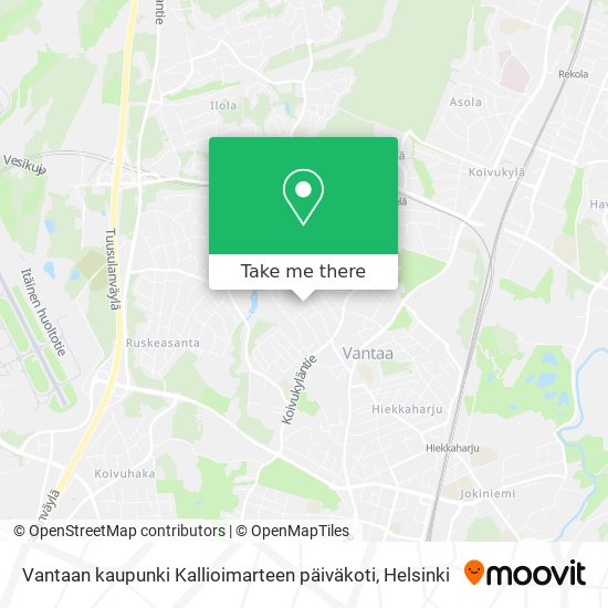 Vantaan kaupunki Kallioimarteen päiväkoti map