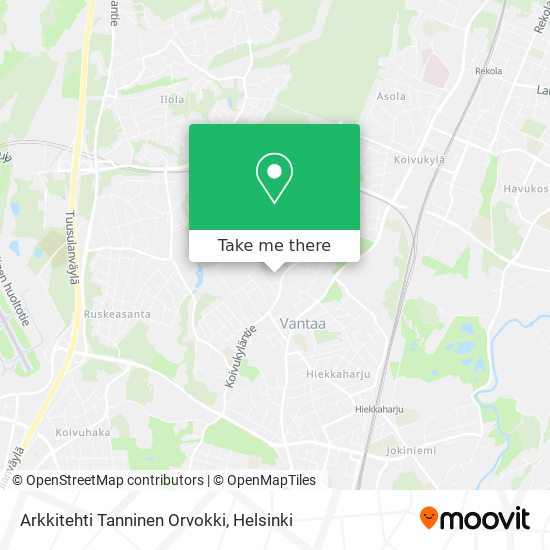 Arkkitehti Tanninen Orvokki map
