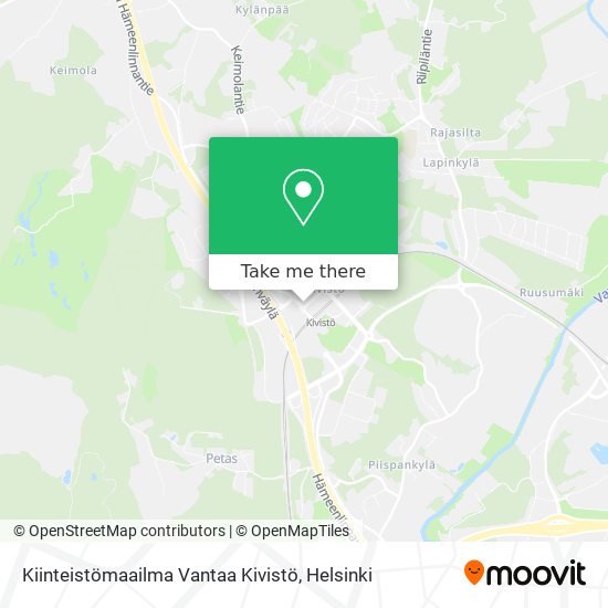 Kiinteistömaailma Vantaa Kivistö map