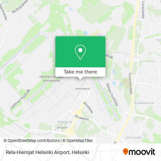 Rela-Hierojat Helsinki Airport map