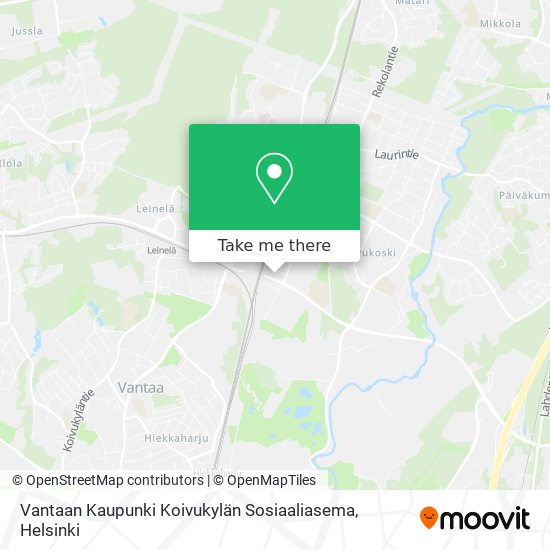 Vantaan Kaupunki Koivukylän Sosiaaliasema map